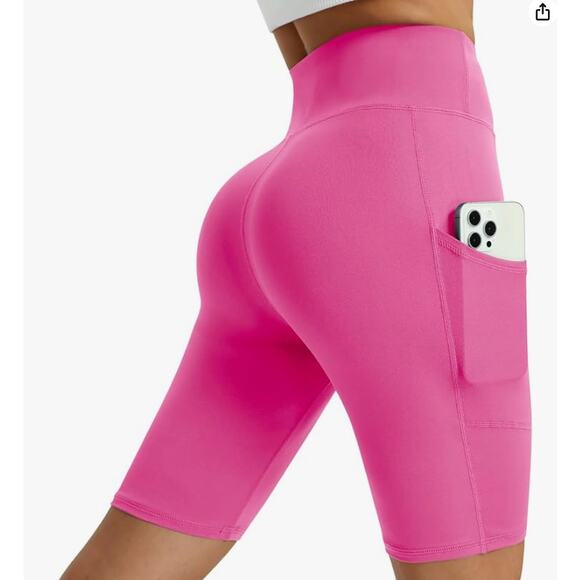 Women's High Waisted Biker Shorts 5 Pack - Tummy Control Yoga with Pockets 4XL - Picture 2 of 6